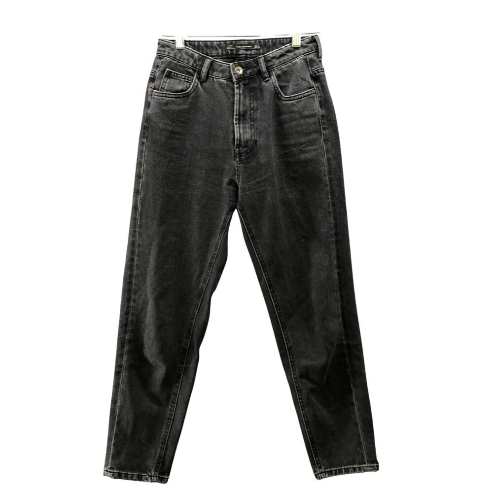 Zara Mom Jeans Womens‎ Size 2 Black High Rise Non-Stretch
